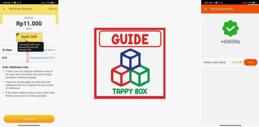 Berikut Cara Daftar Dan Download Tappy Box Apk Free